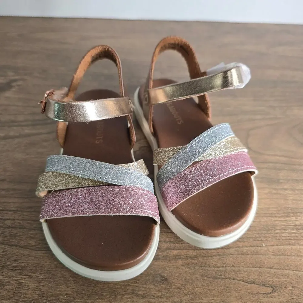 Thereabouts toddler Glitter Strap Sandals Toddler Size 7 NWoT